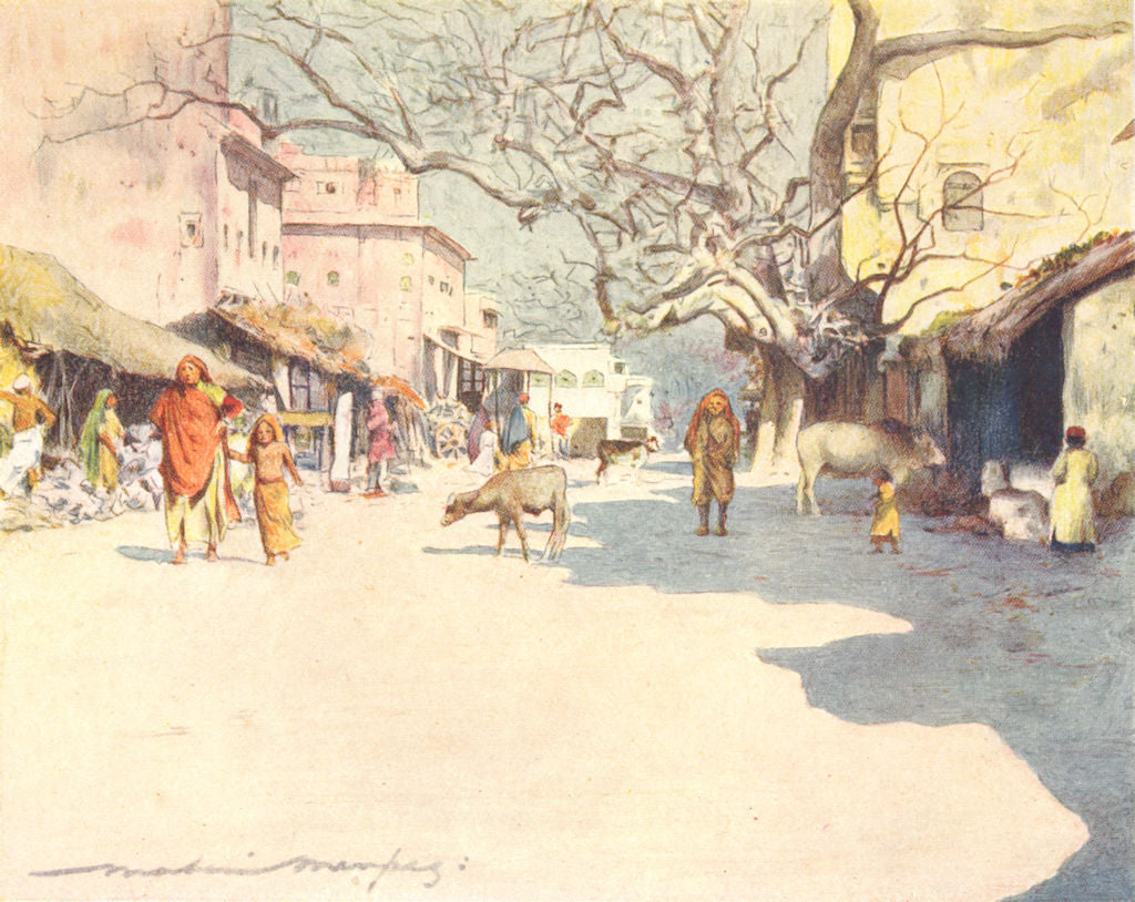 INDIA. Mid-day, Jaipur 1905 old antique vintage print picture